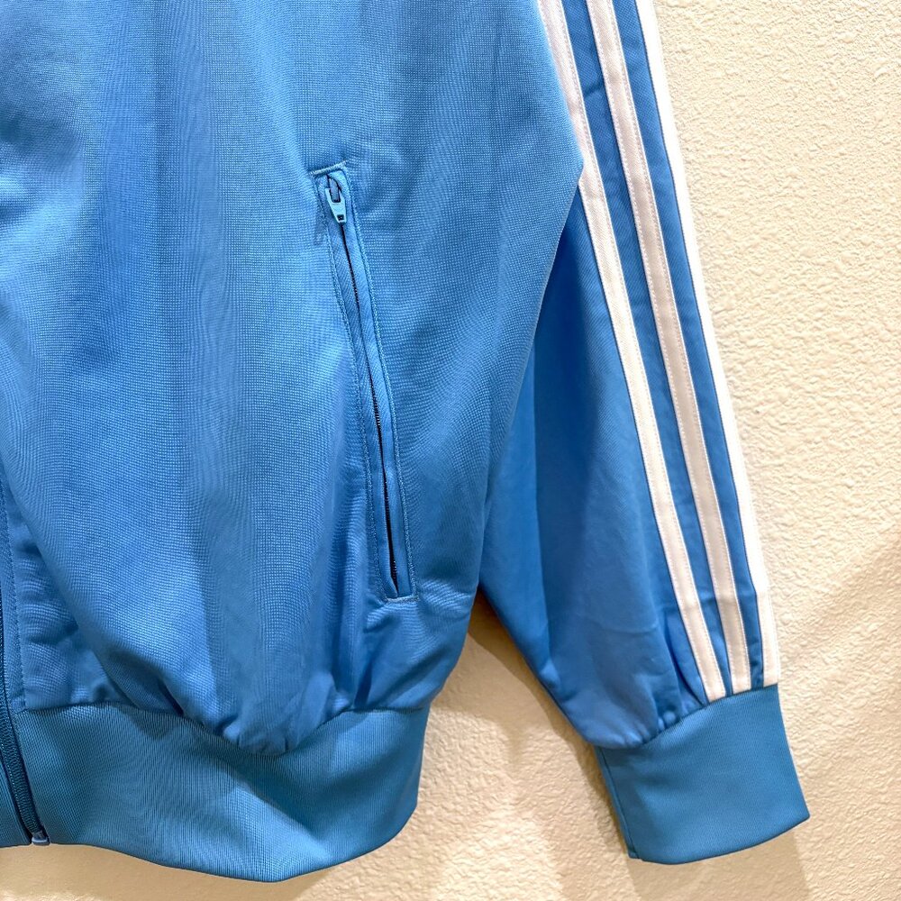 NWT Adidas Originals Firebird Track Jacket Blue 3-Stripes Retro Top Men’s Medium - Picture 4 of 8